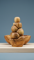 Olive Wood Stacking Tower