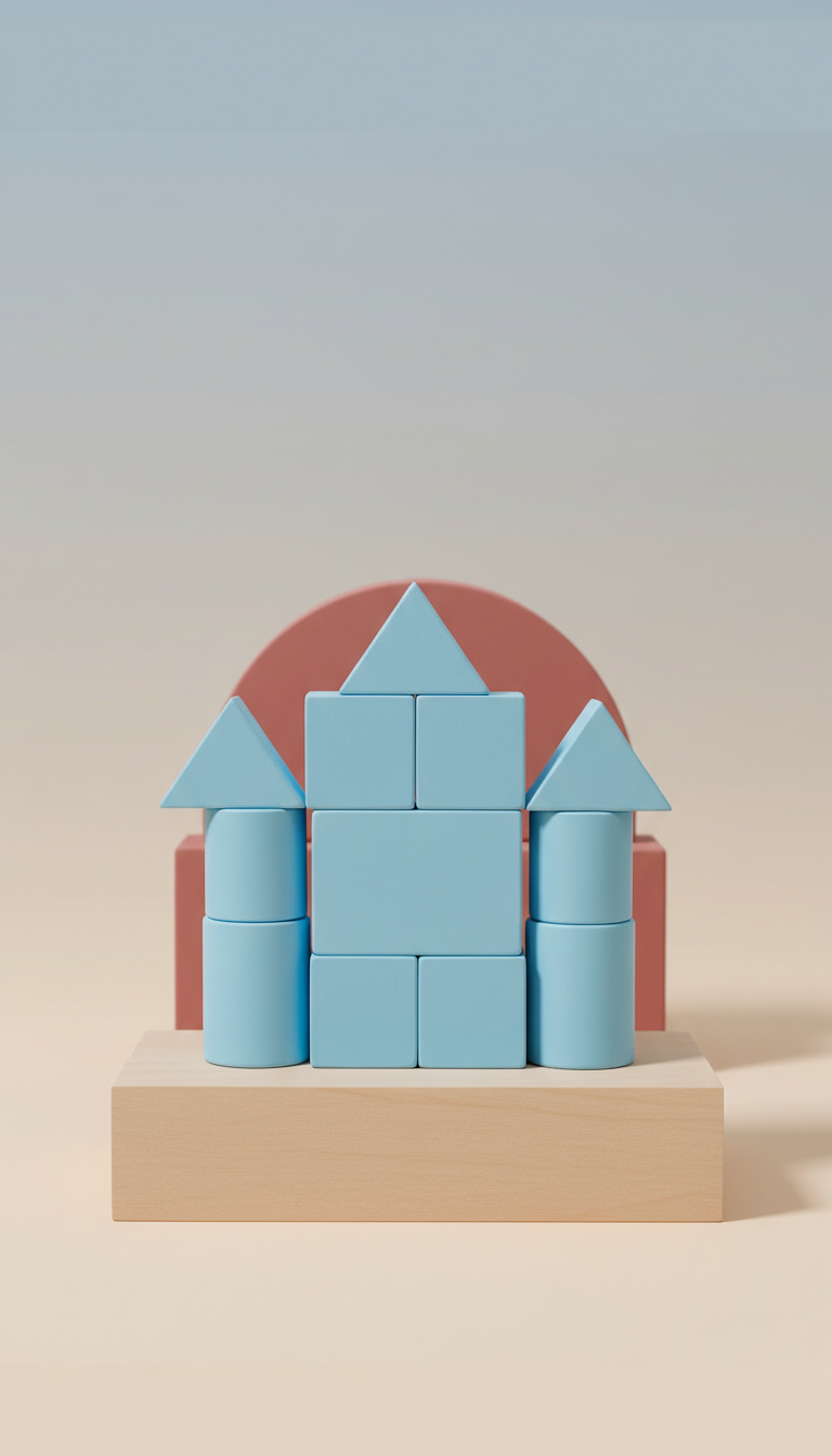 Sky Blue Sensory Play Blocks Set