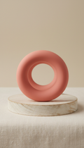 Blush Coral Silicone Teether Ring
