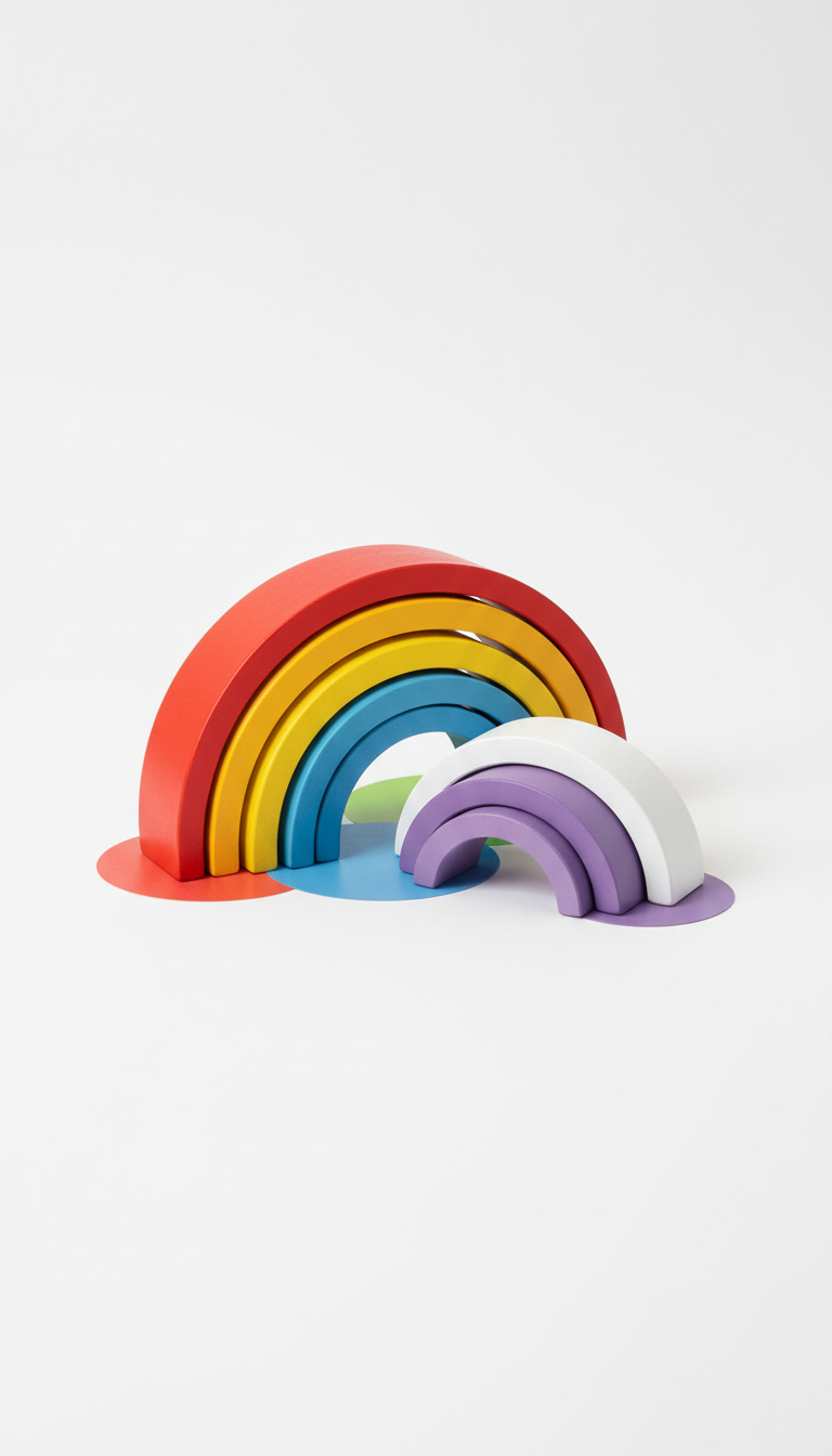 Rainbow Stacker Blocks, Durable Plastic