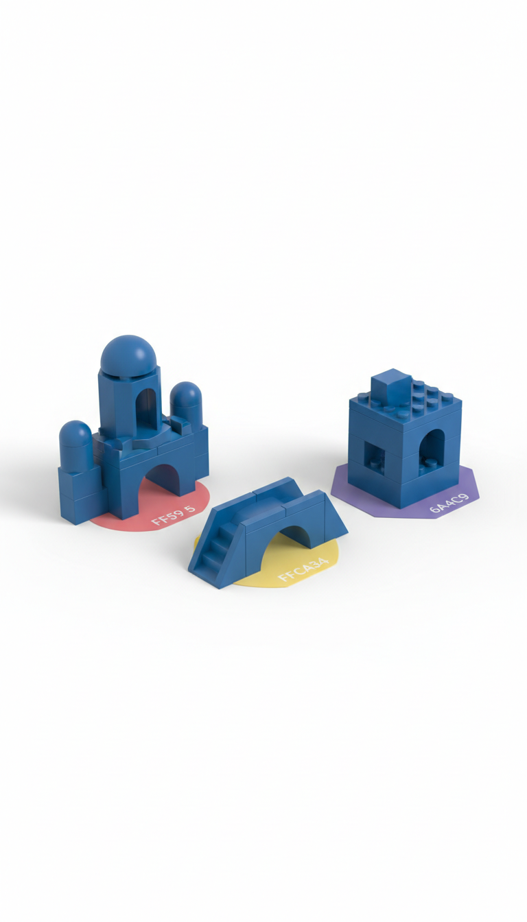 Playful Blue Building Set, Hands-On